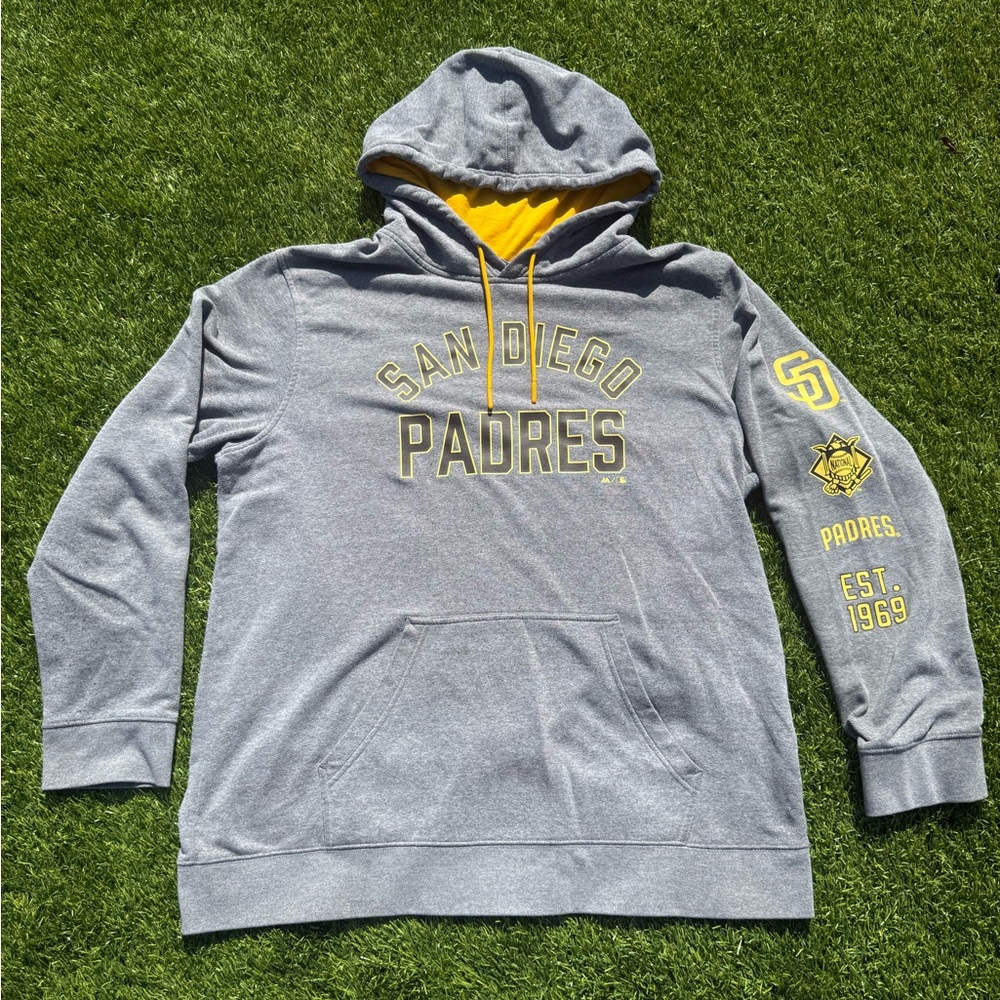 Majestic San Diego Padres Gray Hoodie - XL